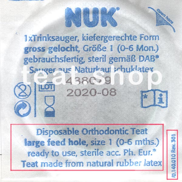 Nuk best sale disposable teats